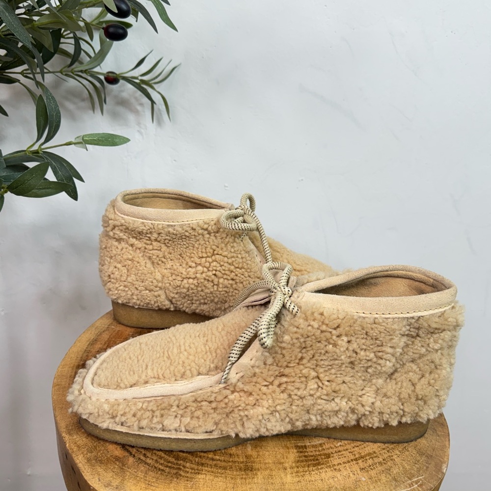 Moncler x Clark Men Shearling Moccasin Boots 8US - Picture 2 of 9